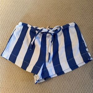 Free People: Hot Hot Hot Micro Shorts in Blue & White Stripe